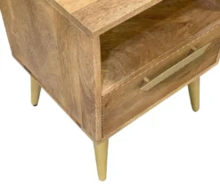 Mango Wood & Metal Bed Side Table -Walker Edison Shop 810606917 A0 3