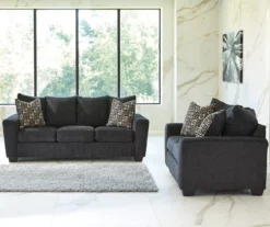 Wixon Black Loveseat -Walker Edison Shop 810609733 810615988 A0