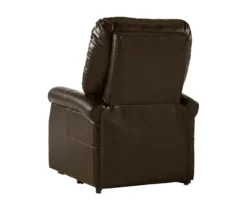 Markridge Chocolate Faux Leather Power Lift Recliner -Walker Edison Shop 810609737 1