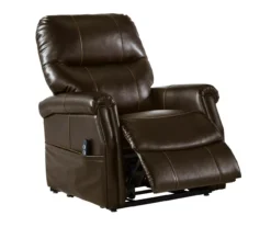 Markridge Chocolate Faux Leather Power Lift Recliner -Walker Edison Shop 810609737 4