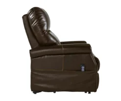 Markridge Chocolate Faux Leather Power Lift Recliner -Walker Edison Shop 810609737 5