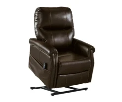 Markridge Chocolate Faux Leather Power Lift Recliner -Walker Edison Shop 810609737 9