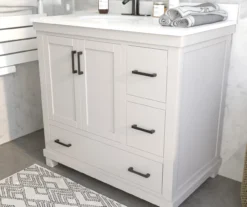 DHP Atwater Living Mills White Bathroom Vanity With Sink -Walker Edison Shop 810610511 B0 1