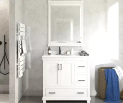DHP Atwater Living Mills White Bathroom Vanity With Sink -Walker Edison Shop 810610511 B0 5