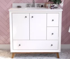 DHP Atwater Living Delias Bathroom Vanity With White Sink -Walker Edison Shop 810610514 B0 1