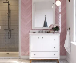 DHP Atwater Living Delias Bathroom Vanity With White Sink -Walker Edison Shop 810610514 B0 3