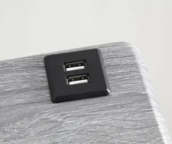 Wood Look Folding Table With USB Charging -Walker Edison Shop 810612177 A8 1