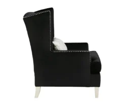 Harriotte Black Accent Chair -Walker Edison Shop 810612309 4