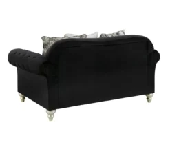 Harriotte Black Loveseat -Walker Edison Shop 810612312 3