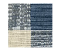 Meggett Blue & Beige Plaid Oversize Accent Ottoman -Walker Edison Shop 810612370 2