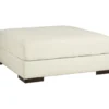 Zada White Oversize Accent Ottoman