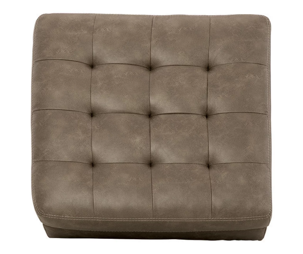 Keskin Brown Faux Leather Oversize Accent Ottoman 5 Keskin Brown Faux Leather Oversize Accent Ottoman - Image 5