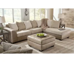 Keskin Brown Faux Leather Oversize Accent Ottoman 7 Keskin Brown Faux Leather Oversize Accent Ottoman -Walker Edison Shop 810612412 5