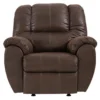 McGann Walnut Faux Leather Rocker Recliner