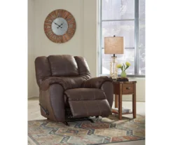 McGann Walnut Faux Leather Rocker Recliner -Walker Edison Shop 810612512 3