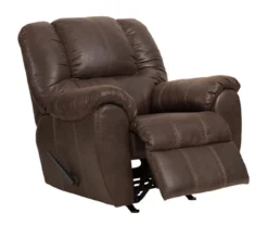 McGann Walnut Faux Leather Rocker Recliner -Walker Edison Shop 810612512 4