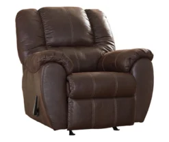 McGann Walnut Faux Leather Rocker Recliner -Walker Edison Shop 810612512 5