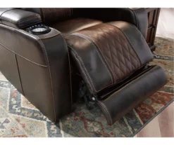 Composer Brown Faux Leather Power Recliner -Walker Edison Shop 810612553 4