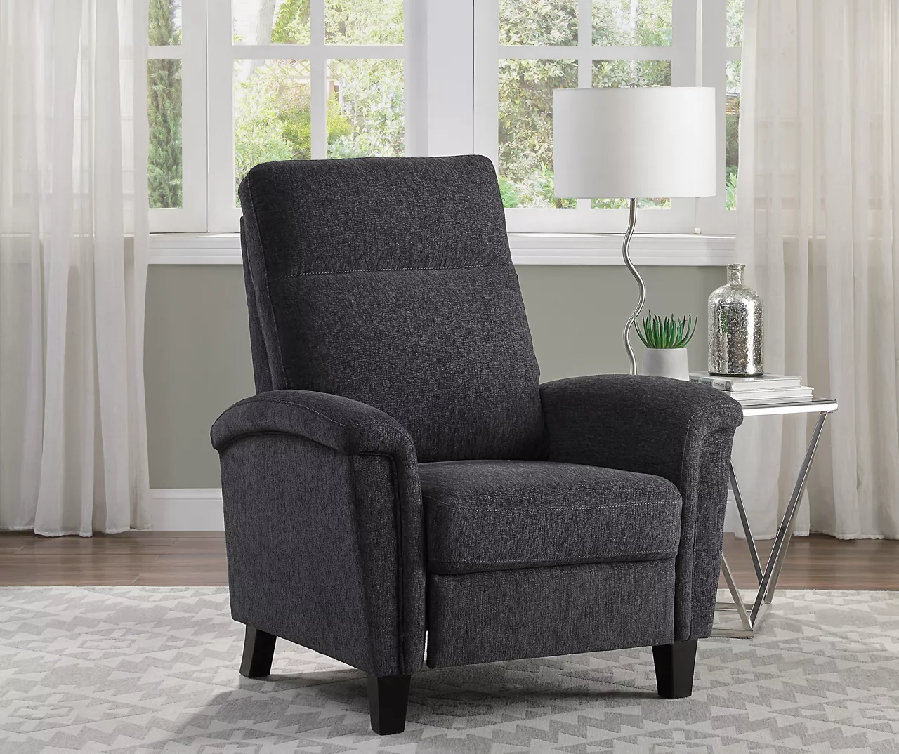 Weiser Dark Gray Push-Back Recliner 2 Weiser Dark Gray Push-Back Recliner - Image 2