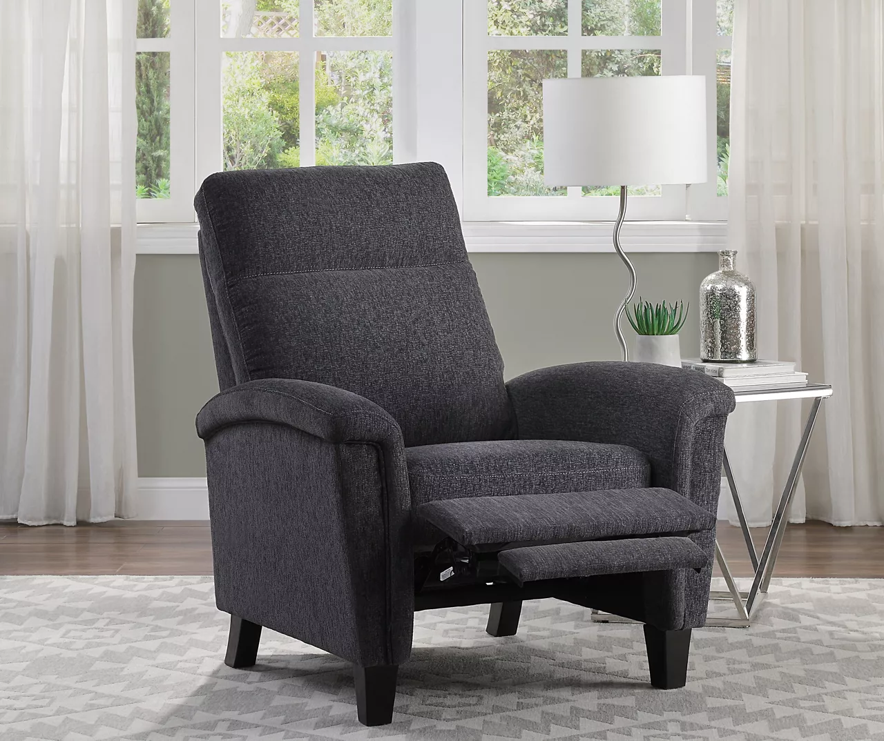 Weiser Dark Gray Push-Back Recliner 3 Weiser Dark Gray Push-Back Recliner - Image 3