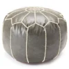Moroccan Vegan Leather Pouf