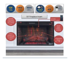 62" White Shiplap Grand Electric Fireplace -Walker Edison Shop 810617760 M7