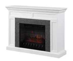 48" Faux Herringbone Mantel Electric Fireplace -Walker Edison Shop 810617761 A0 2