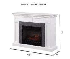 48" Faux Herringbone Mantel Electric Fireplace -Walker Edison Shop 810617761 A6 1