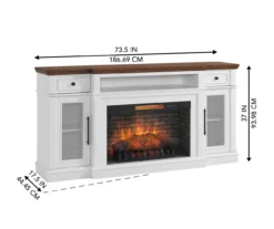73.5" Castillo Electric Fireplace Console -Walker Edison Shop 810617768 A6