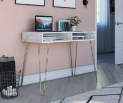 Novogratz Athena Faux Marble 2-Cubby Computer Desk 21 Novogratz Athena Faux Marble 2-Cubby Computer Desk -Walker Edison Shop 810618403 1