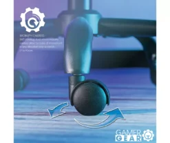 White & Black Faux Leather Gaming Chair -Walker Edison Shop 810618952 A0 7