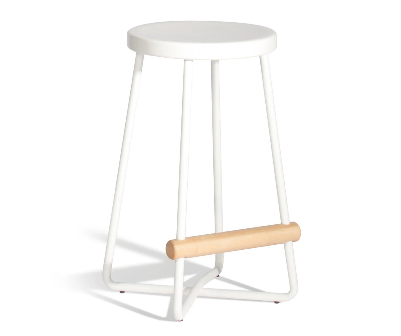 23.7" Boutique Dixon White & Ash Dowel Counter Stool 1 23.7" Boutique Dixon White & Ash Dowel Counter Stool