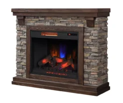 50" Madison Pine & Faux Stone Electric Fireplace -Walker Edison Shop 810620258 A0 3