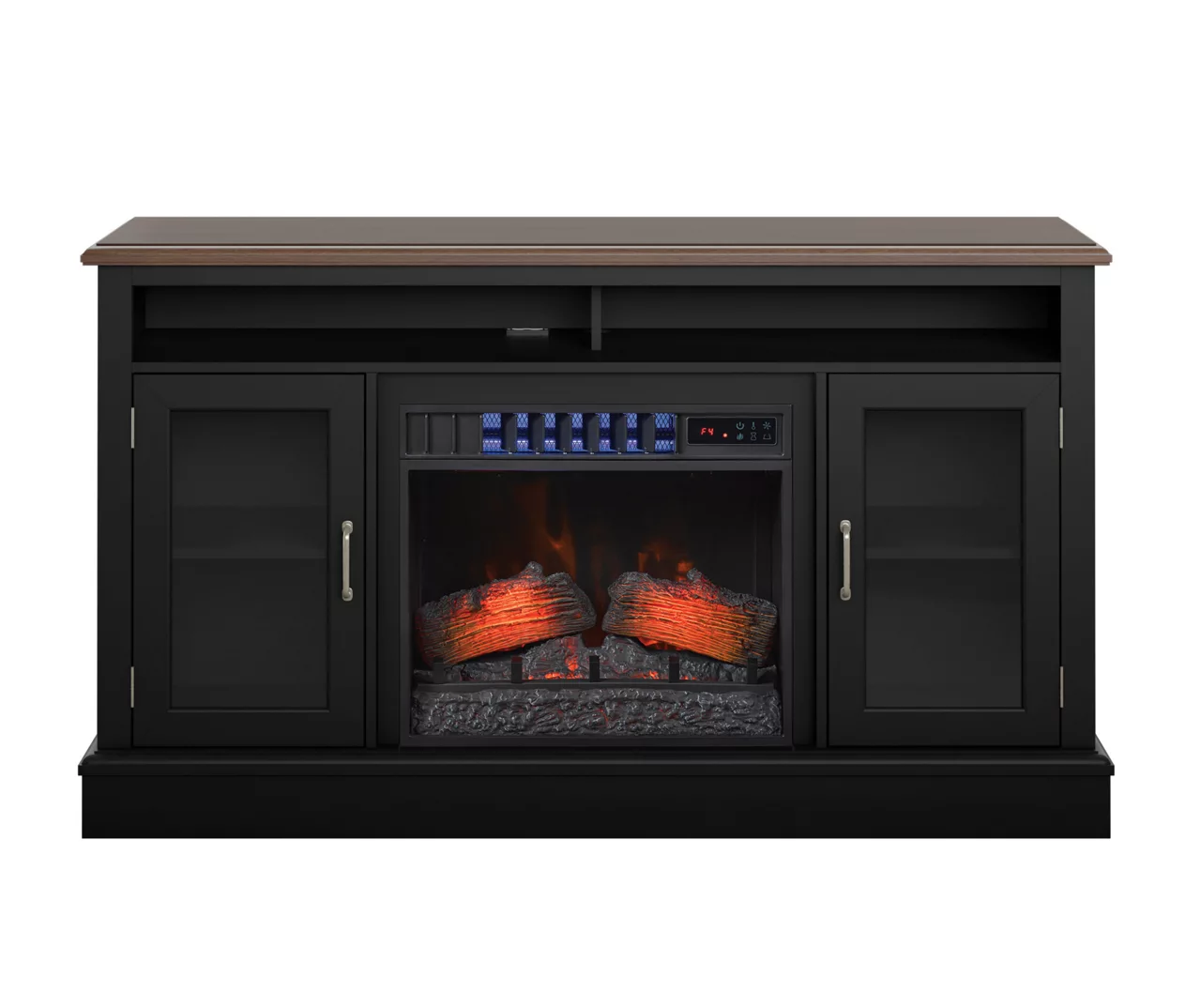 59.5" Black CoolGlow Electric Fireplace & Fan Console 1 59.5" Black CoolGlow Electric Fireplace & Fan Console