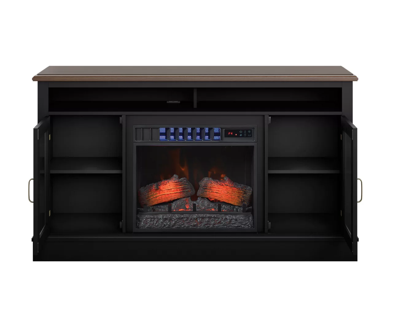 59.5" Black CoolGlow Electric Fireplace & Fan Console 6 59.5" Black CoolGlow Electric Fireplace & Fan Console - Image 6