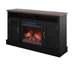 59.5" Black CoolGlow Electric Fireplace & Fan Console 16 59.5" Black CoolGlow Electric Fireplace & Fan Console -Walker Edison Shop 810620259 A0 3