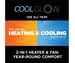 59.5" Black CoolGlow Electric Fireplace & Fan Console 19 59.5" Black CoolGlow Electric Fireplace & Fan Console -Walker Edison Shop 810620259 M7