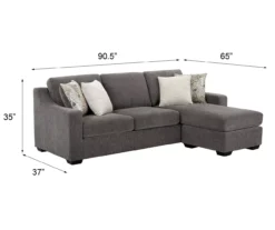 Gray Reversible Sofa Chaise 23 Gray Reversible Sofa Chaise -Walker Edison Shop 810620570 A6