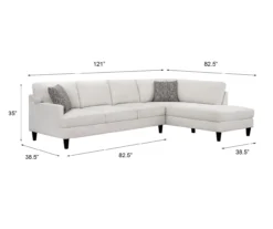 Broyhill Fresno Cream Sectional 21 Broyhill Fresno Cream Sectional -Walker Edison Shop 810620600 810620622 A6 1