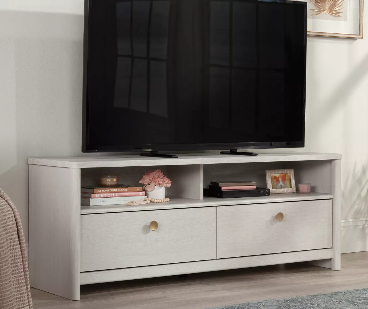 60" Dover Edge Glacier Oak TV Stand 1 60" Dover Edge Glacier Oak TV Stand