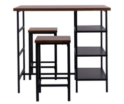 Walnut 3-Piece Pub Dining Set -Walker Edison Shop 810641657 A0 1