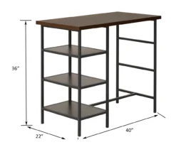 Walnut 3-Piece Pub Dining Set -Walker Edison Shop 810641657 A6 1
