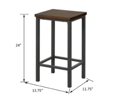 Walnut 3-Piece Pub Dining Set -Walker Edison Shop 810641657 A6 2