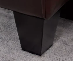 Palisades Chestnut Bonded Leather Loveseat -Walker Edison Shop 810659212 A0 10