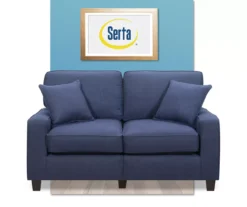 Palisades Navy Blue Loveseat -Walker Edison Shop 810659257 A0 2