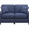 Palisades Navy Blue Loveseat