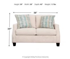 Cullendale Sandstone Cream Loveseat -Walker Edison Shop 810669842 A0 3