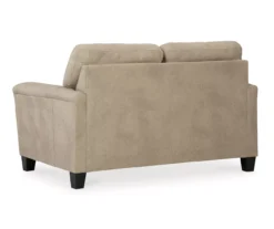 Tishen Pebble Sand Faux Leather Loveseat 11 Tishen Pebble Sand Faux Leather Loveseat -Walker Edison Shop 810669862 A2