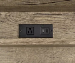 Corday Gray Wood Writing Desk With USB Charing -Walker Edison Shop 810680820 A8