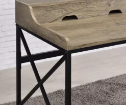 Corday Gray Wood Writing Desk With USB Charing -Walker Edison Shop 810680820 B8 1